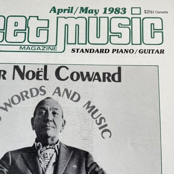 Sheet Music Magazine April May 1983 Noel Coward His Words and Music u - Picture 2 of 5